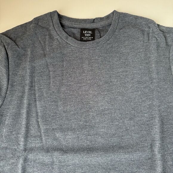 Level Ten Men's Long Sleeve Crew Neck Pullover Knit Shirt Gray Navy Small NWT - Picture 9 of 13